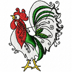 Chickens And Roosters Embroidery Design 5